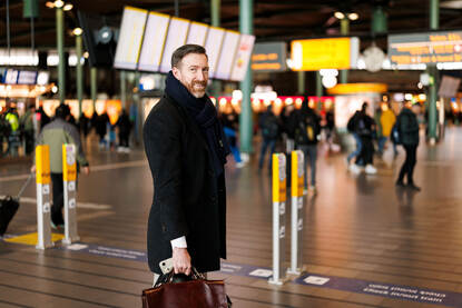 Sjoerd Otte op Schiphol